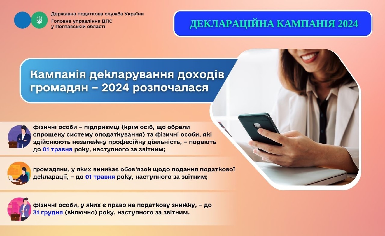 Кампанія декларування доходів громадян – 2024 розпочалася