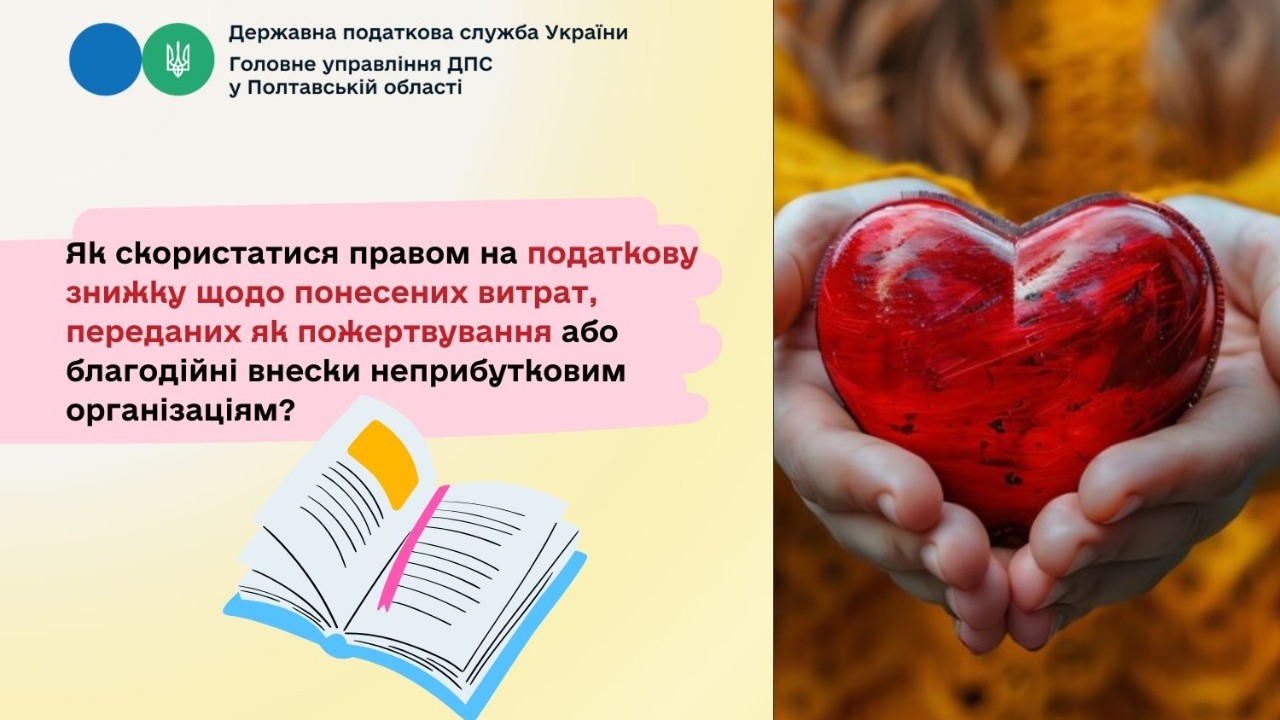 Як скористатися правом на податкову знижку щодо понесених витрат, переданих як пожертвування або благодійні внески неприбутковим організаціям?
