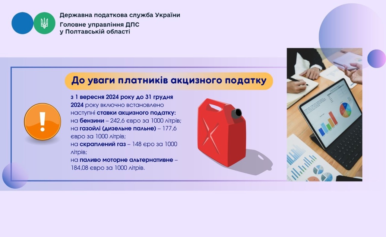До уваги платників акцизного податку