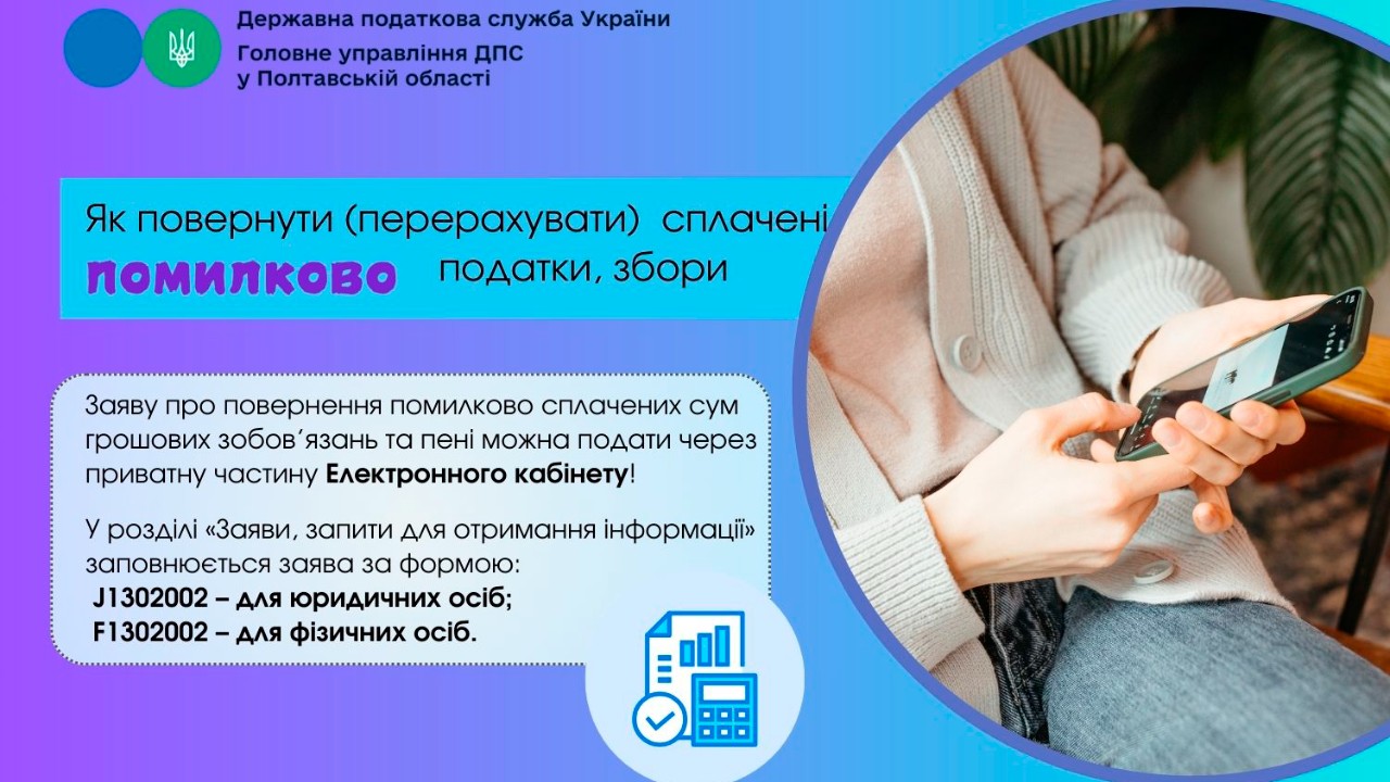 Як повернути (перерахувати) помилково сплачені податки, збори