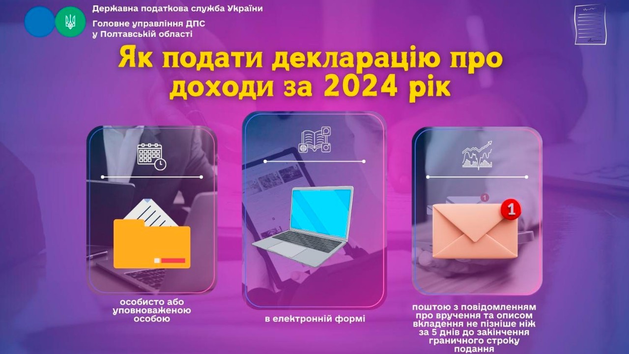 Як подати декларацію про доходи за 2024 рік