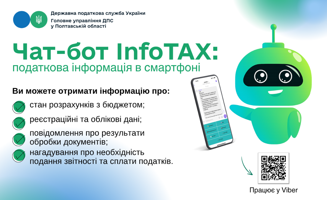 Чат-бот «InfoTAX»: Податкова інформація у смартфоні