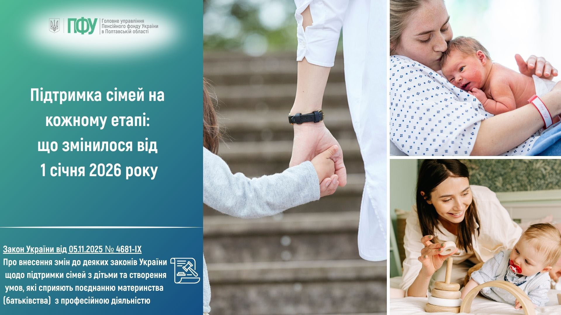 Підтримка сімей на кожному етапі: що змінилося від 1 січня 2026 року