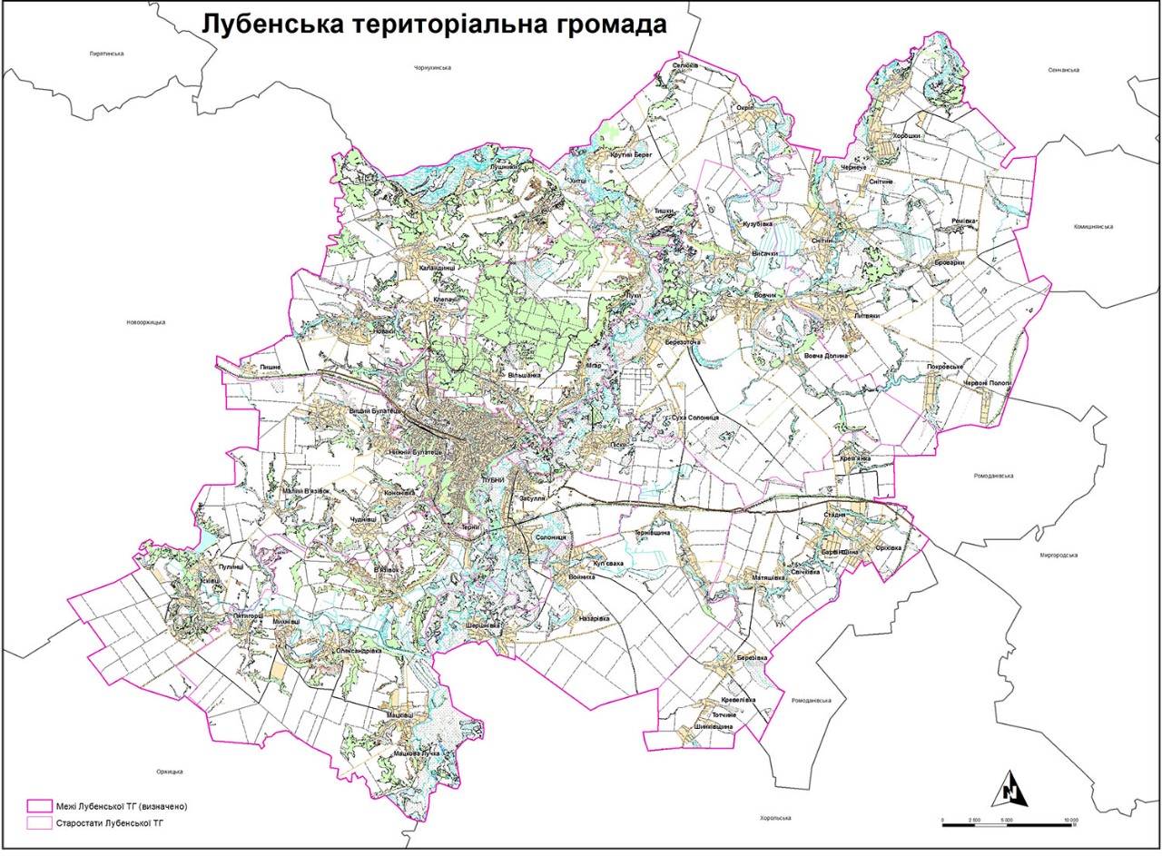 Узагальнена мапа Лубенської територіальної громади preview